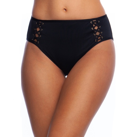 La Blanca Other - LA Blanca • Black Corset Tie Bikini Bottoms